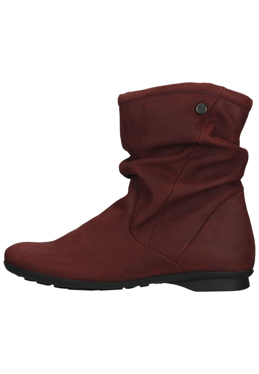 Think! Stiefelette Nubukleder Dunkelrot