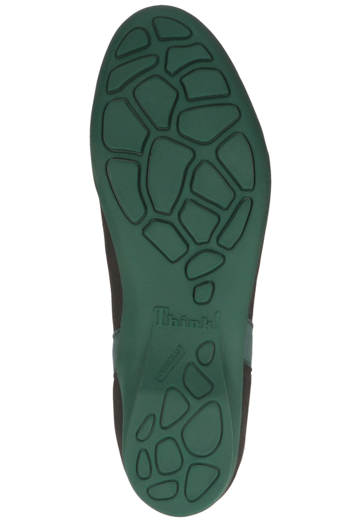 Think! Stiefelette Nubukleder Schwarz/Grün