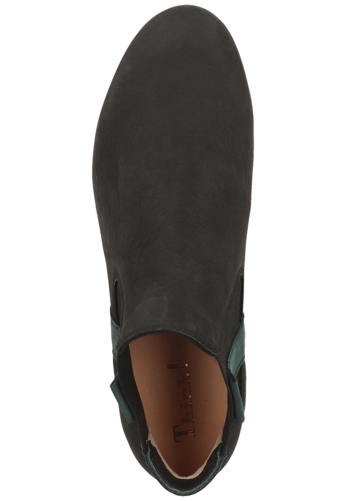 Think! Stiefelette Nubukleder Schwarz/Grün