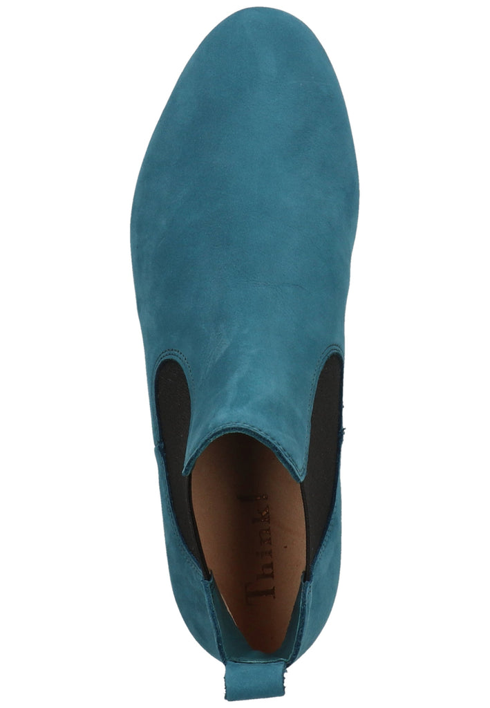 Think! Stiefelette Nubukleder/Textil Blau