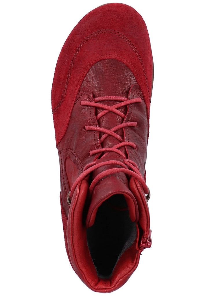 Think! Stiefelette Veloursleder Cherry