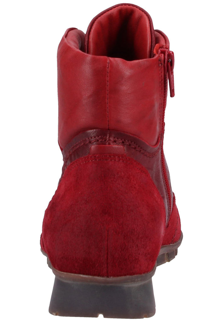 Think! Stiefelette Veloursleder Cherry