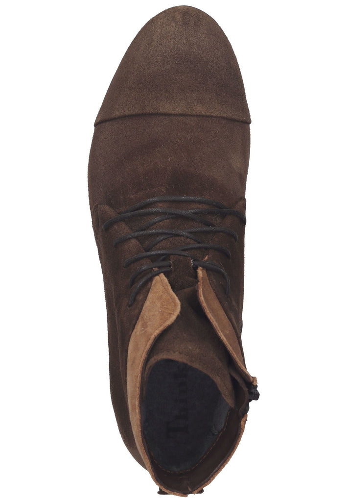 Think! Stiefelette Veloursleder Dunkelbraun