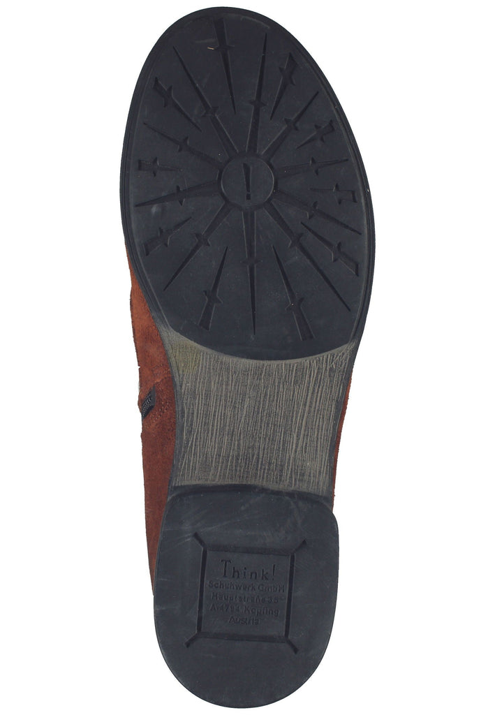 Think! Stiefelette Veloursleder Dunkelbraun
