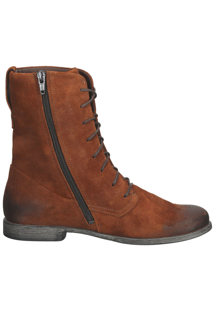 Think! Stiefelette Veloursleder Dunkelbraun