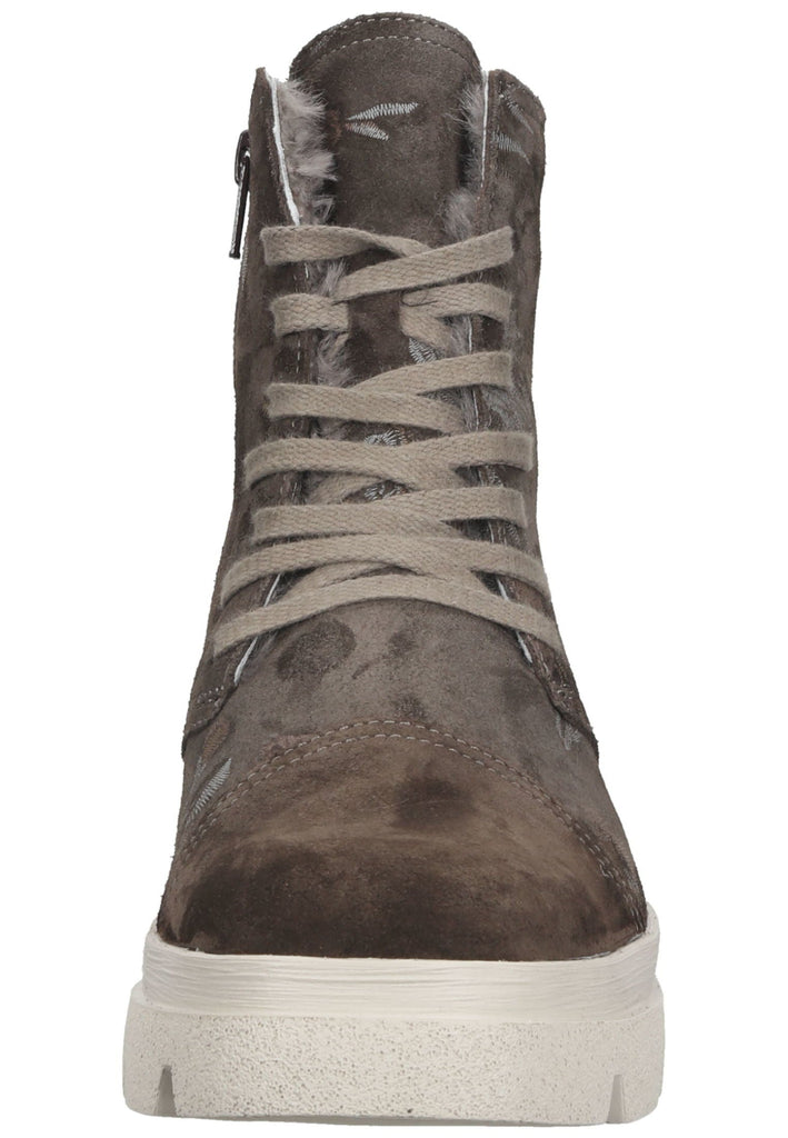 Think! Stiefelette Veloursleder Dunkelbraun Warmfutter