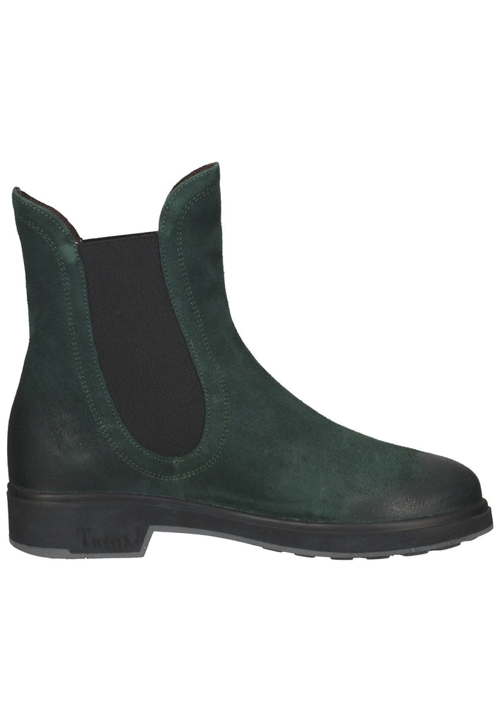 Think! Stiefelette Veloursleder Dunkelgrün