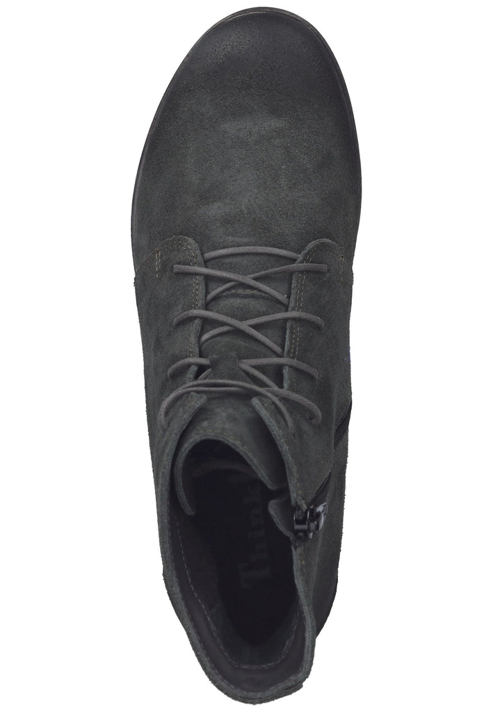 Think! Stiefelette Veloursleder Grau
