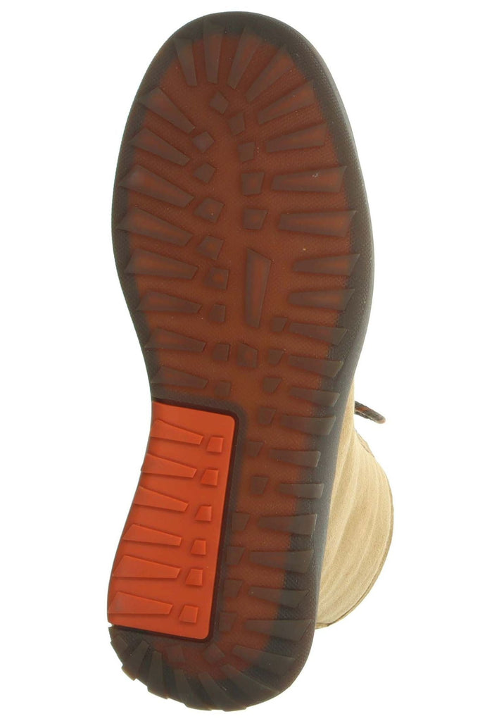 Think! Stiefelette Veloursleder Hellbraun Warmfutter