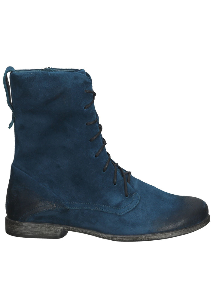 Think! Stiefelette Veloursleder Petrol