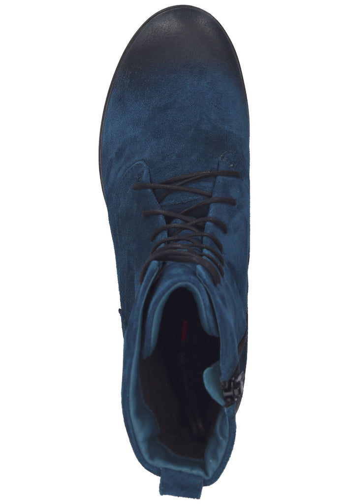 Think! Stiefelette Veloursleder Petrol