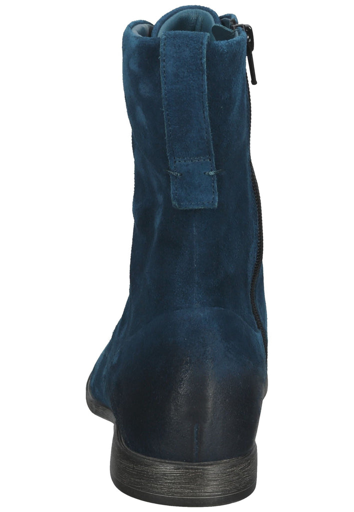 Think! Stiefelette Veloursleder Petrol