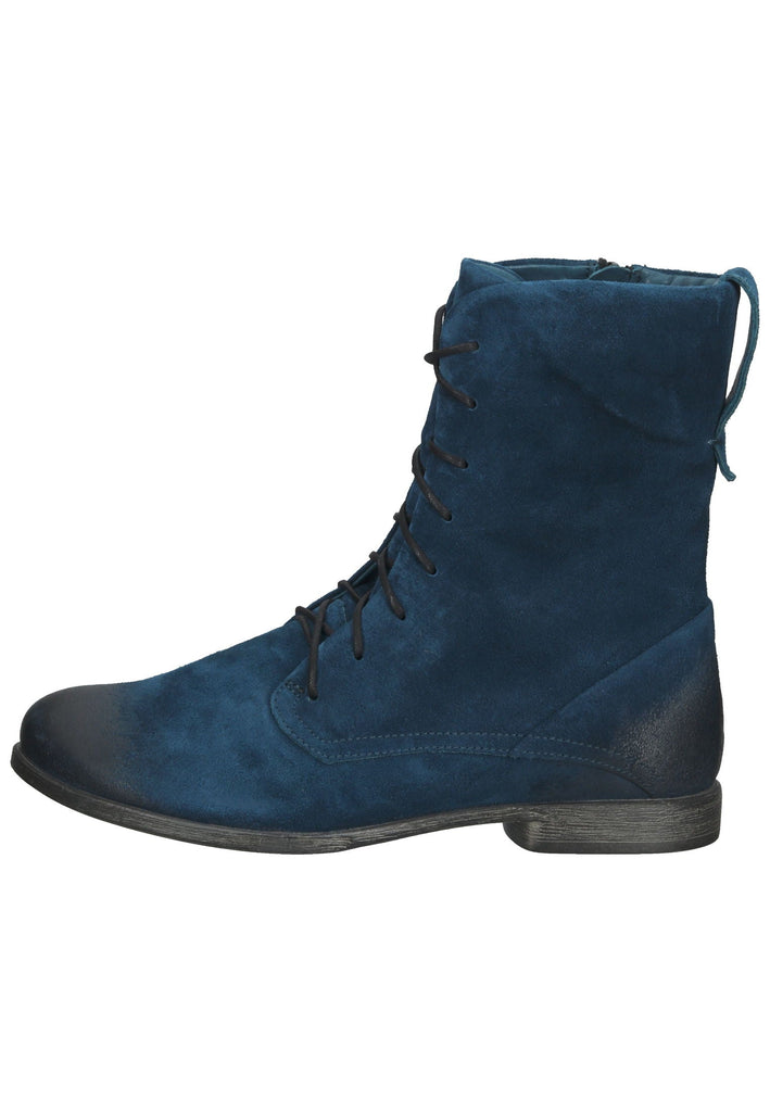 Think! Stiefelette Veloursleder Petrol