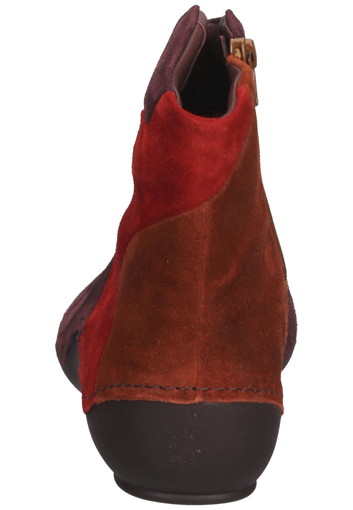 Think! Stiefelette Veloursleder Rot