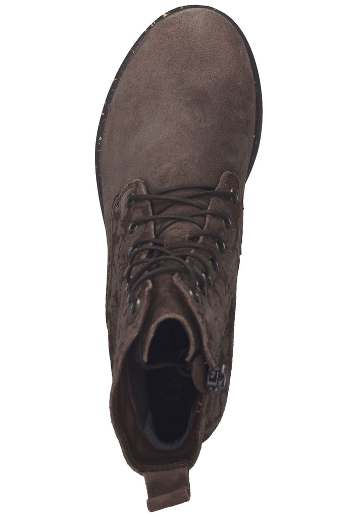 Think! Stiefelette Veloursleder Schwarz/Grau