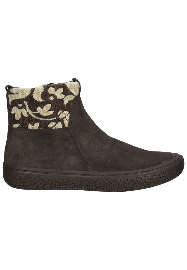 Think! Stiefelette Veloursleder/Synthetik Dunkelbraun