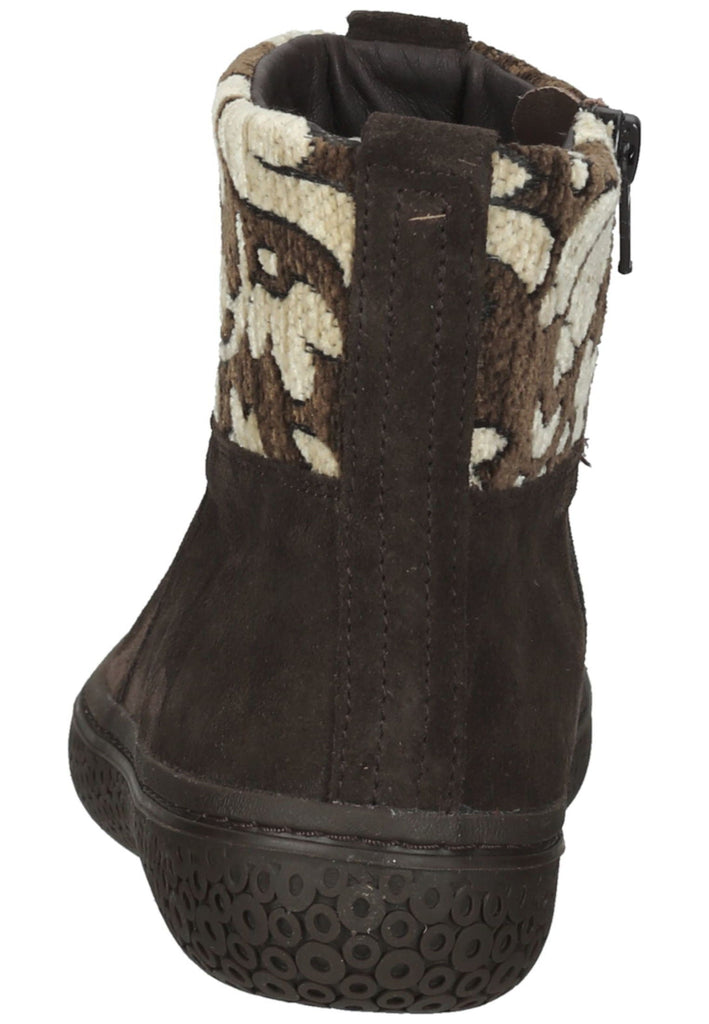 Think! Stiefelette Veloursleder/Synthetik Dunkelbraun