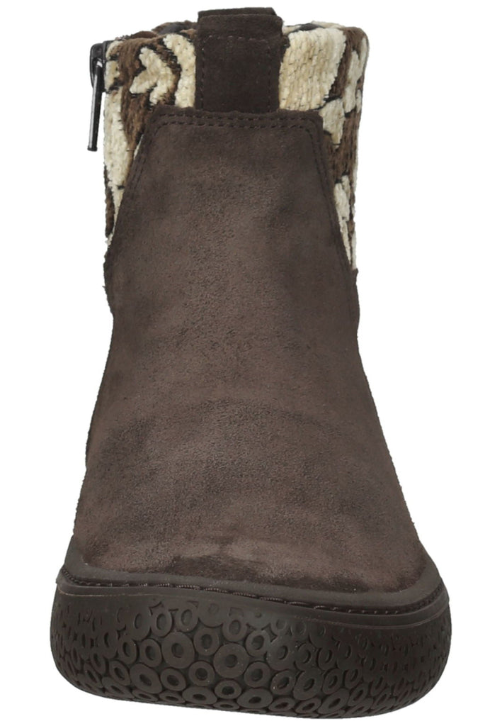 Think! Stiefelette Veloursleder/Synthetik Dunkelbraun