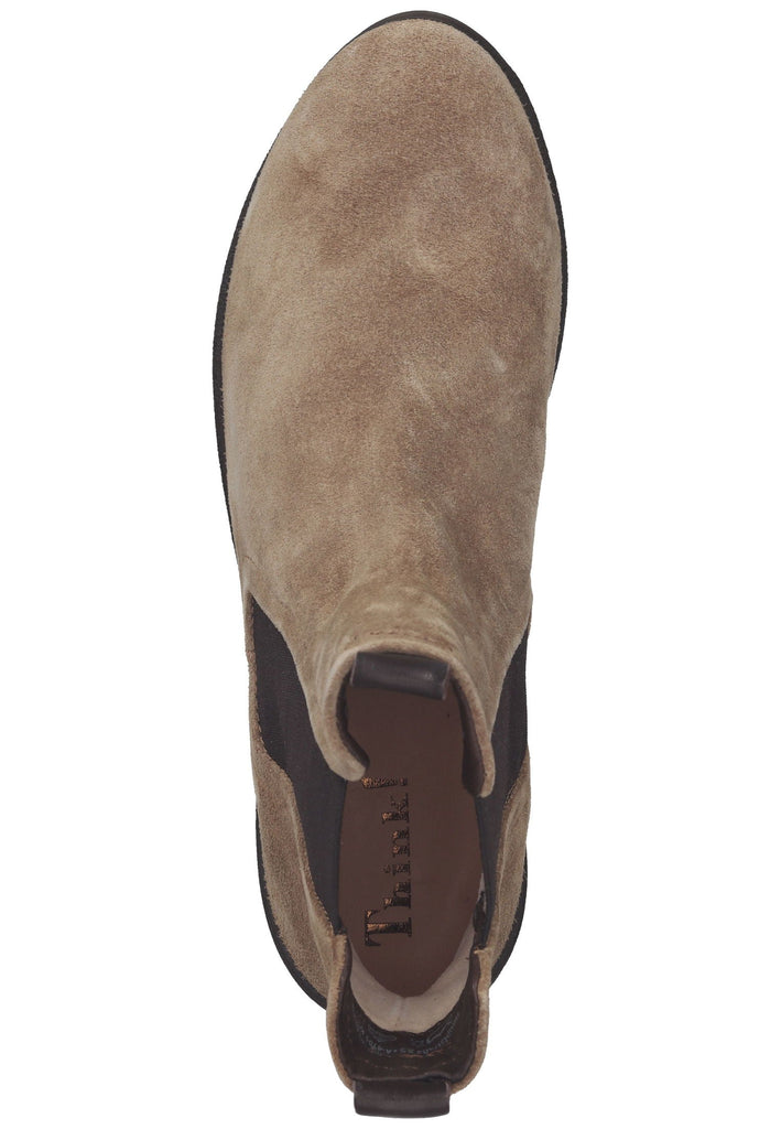 Think! Stiefelette Veloursleder/Textil Grün/Grau