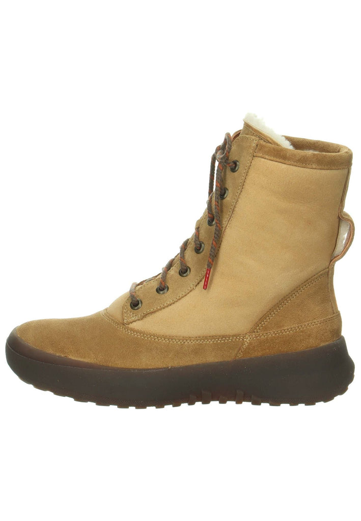 Stiefeletten Think! Stiefelette Veloursleder Hellbraun Warmfutter
