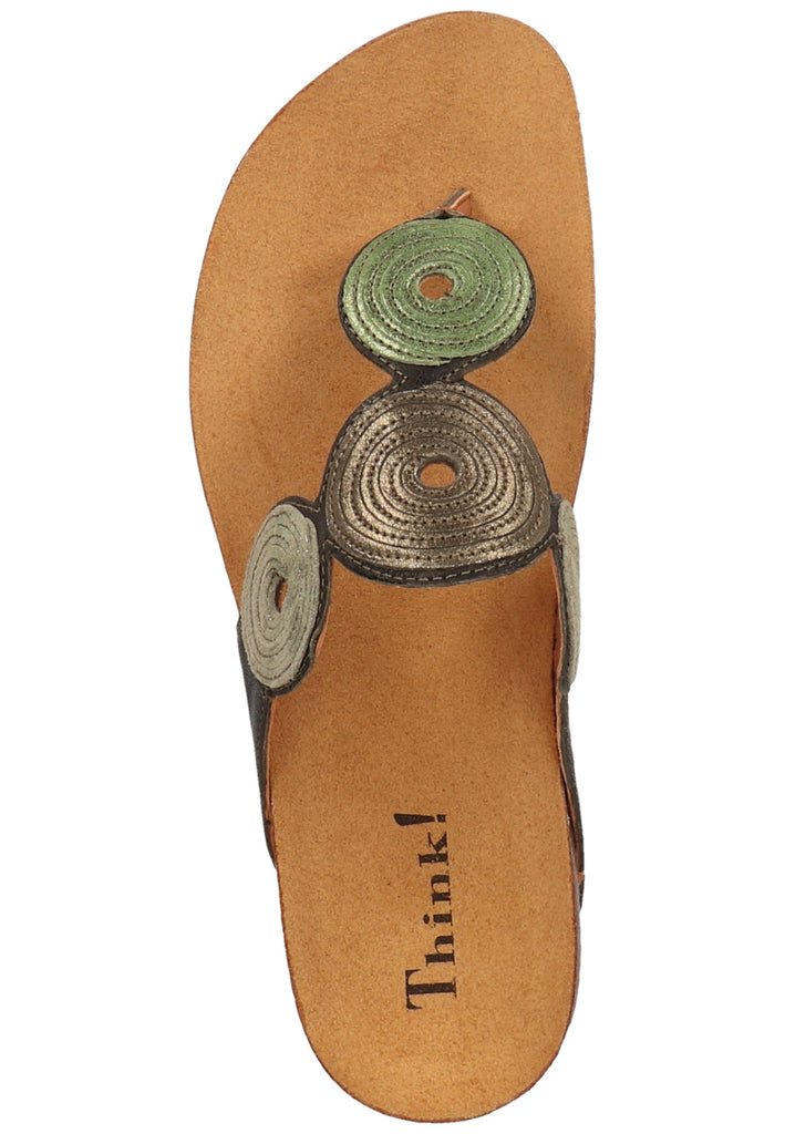 Think! Zehensteg Glattleder Oliv