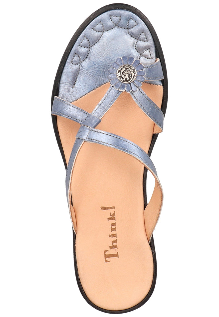 Think! Zehensteg Leder Blau
