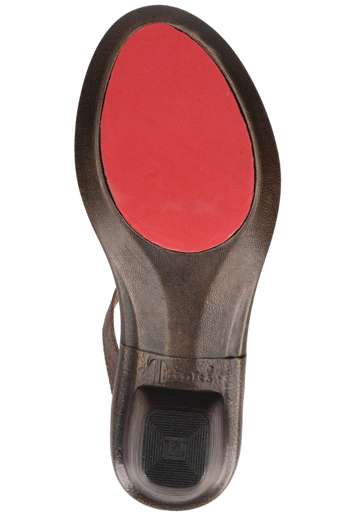 Think! Zehensteg Leder Taupe