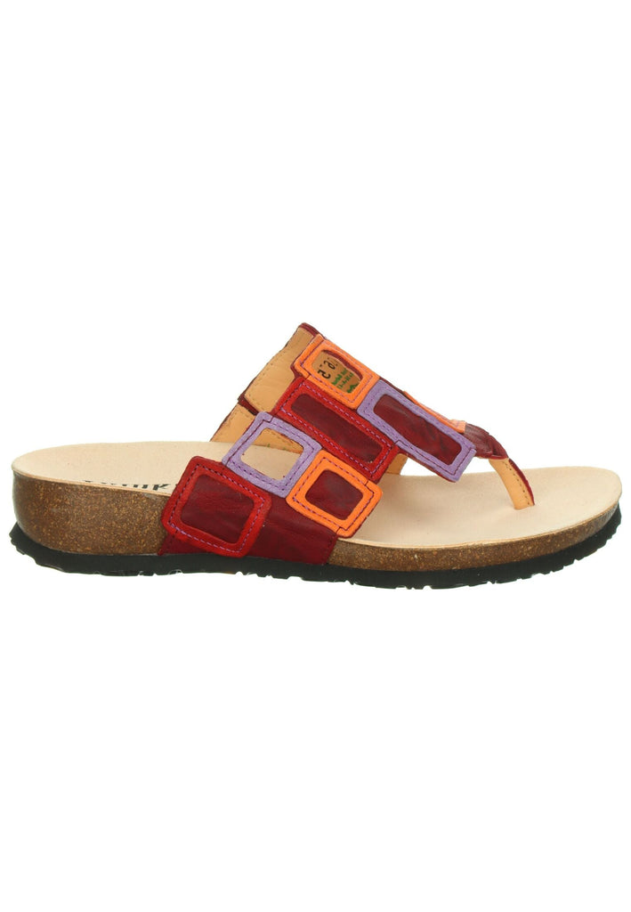 Think! Zehensteg Nappaleder Rot/Pink