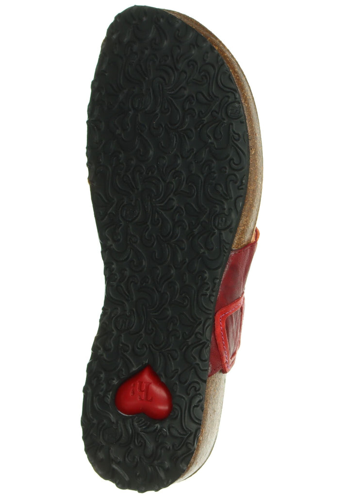 Think! Zehensteg Nappaleder Rot/Pink