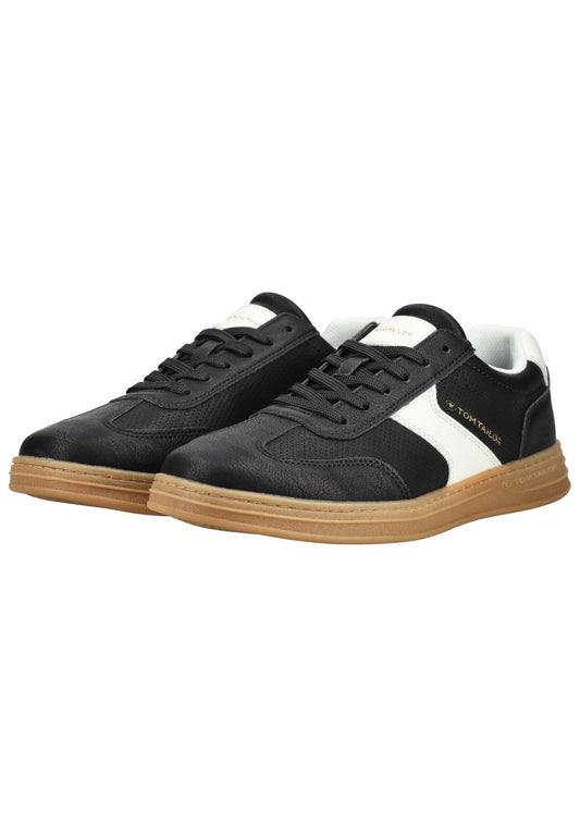 Tom Tailor Sneaker Lederimitat Schwarz