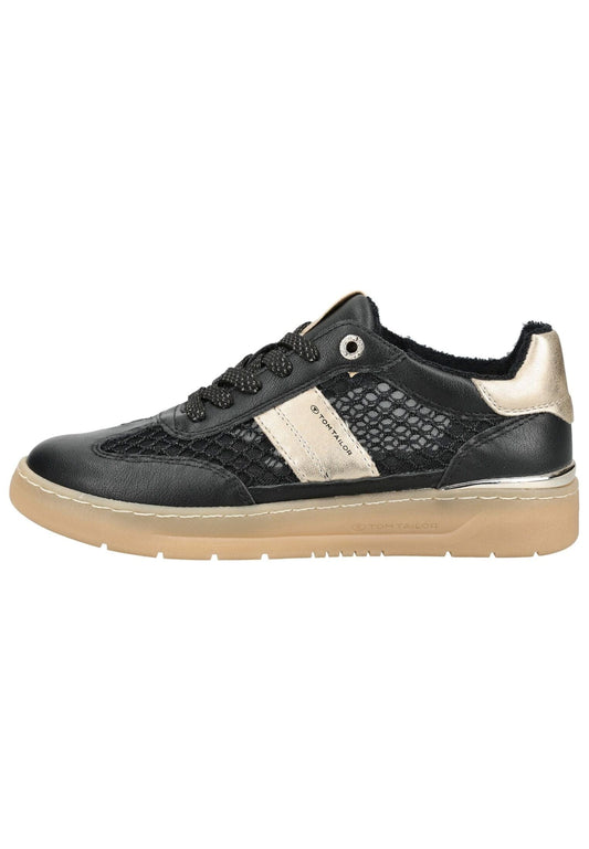 Tom Tailor Sneaker Lederimitat/Textil Schwarz