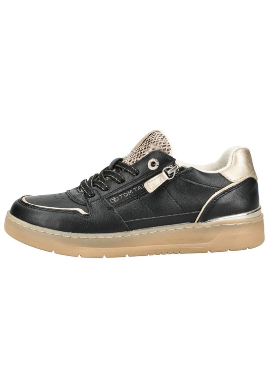 Tom Tailor Sneaker Lederimitat/Textil Schwarz
