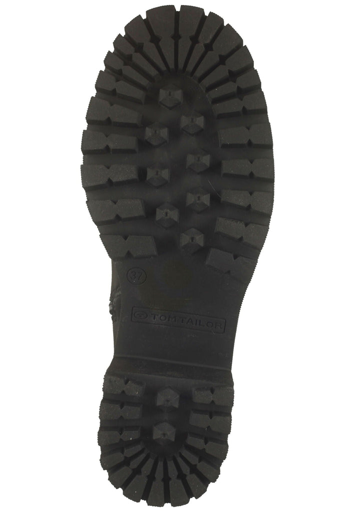 Tom Tailor Stiefel Lederimitat Schwarz Warmfutter