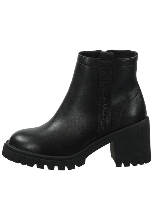 Tom Tailor Stiefel Lederimitat Schwarz Warmfutter