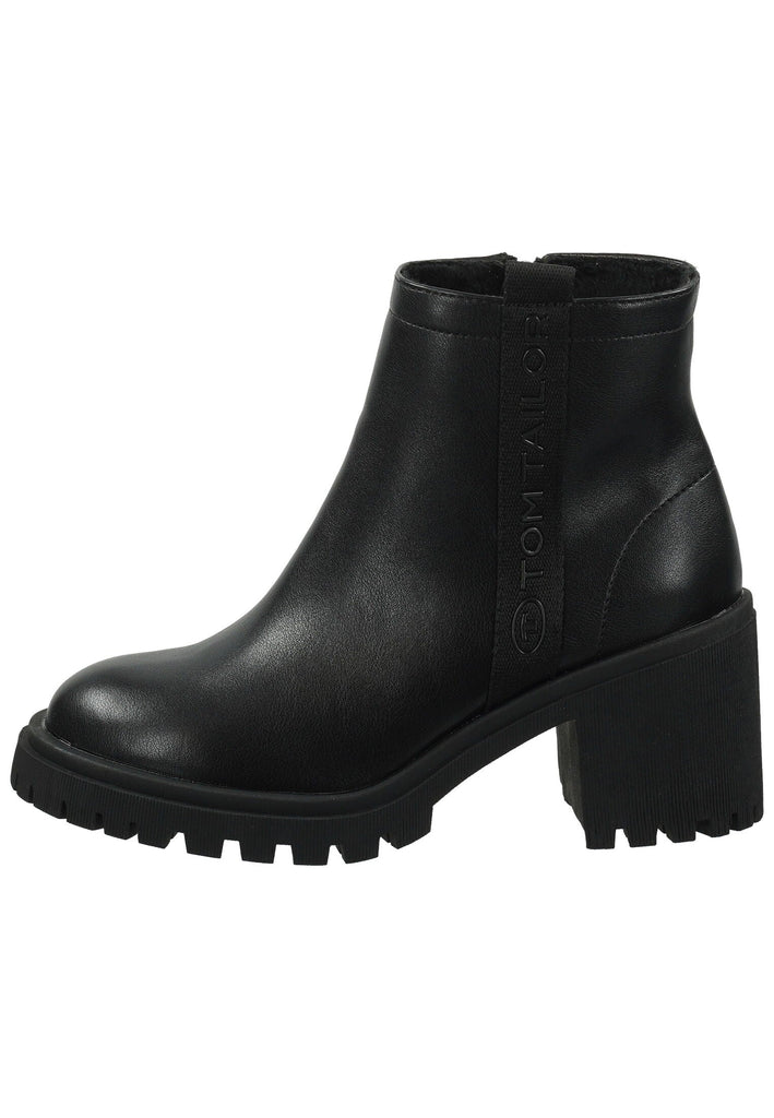 Stiefel Tom Tailor Stiefel Lederimitat Schwarz Warmfutter