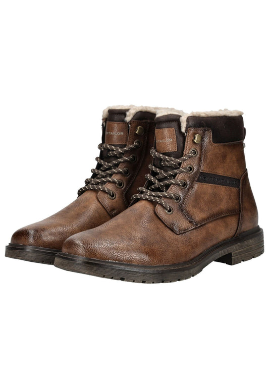 Tom Tailor Stiefelette Lederimitat Braun Warmfutter