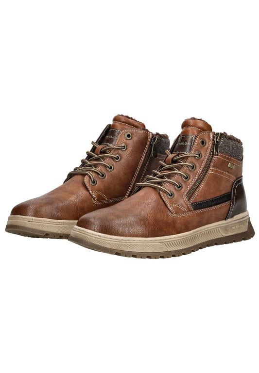 Tom Tailor Stiefelette Lederimitat Braun Warmfutter