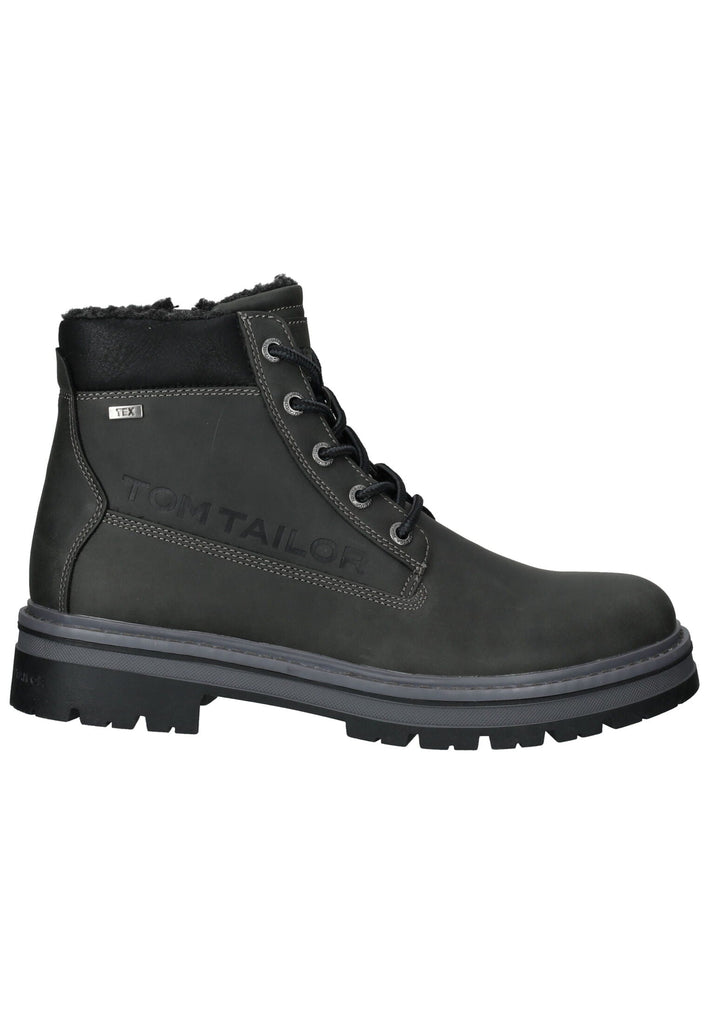 Tom Tailor Stiefelette Lederimitat Coal Warmfutter