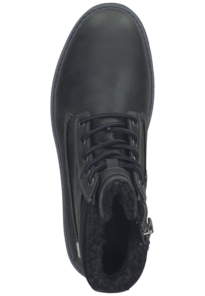 Tom Tailor Stiefelette Lederimitat Coal Warmfutter
