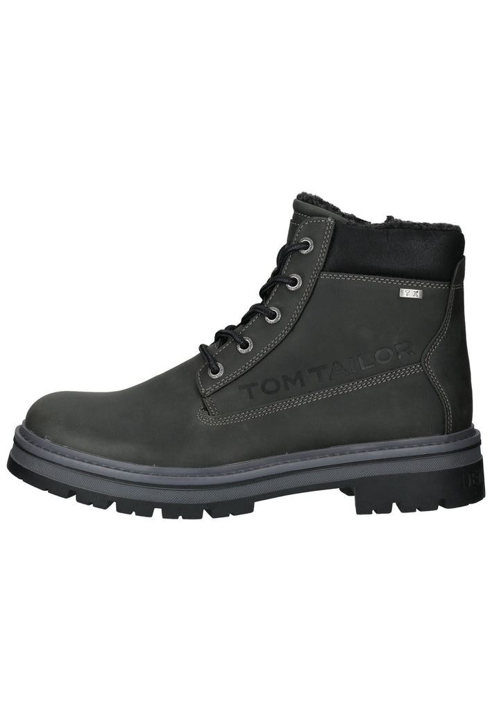 Tom Tailor Stiefelette Lederimitat Coal Warmfutter