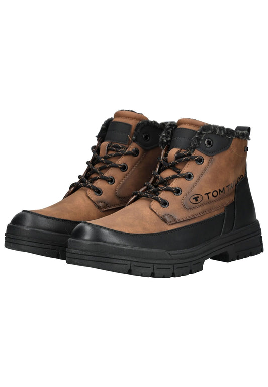 Tom Tailor Stiefelette Lederimitat Cognac Warmfutter