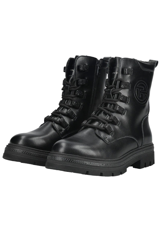 Tom Tailor Stiefelette Lederimitat Schwarz