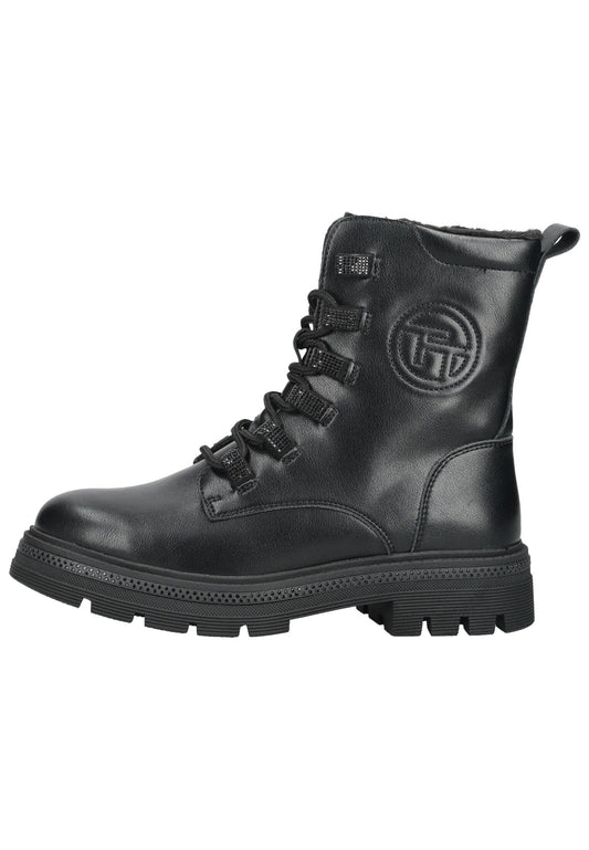 Tom Tailor Stiefelette Lederimitat Schwarz