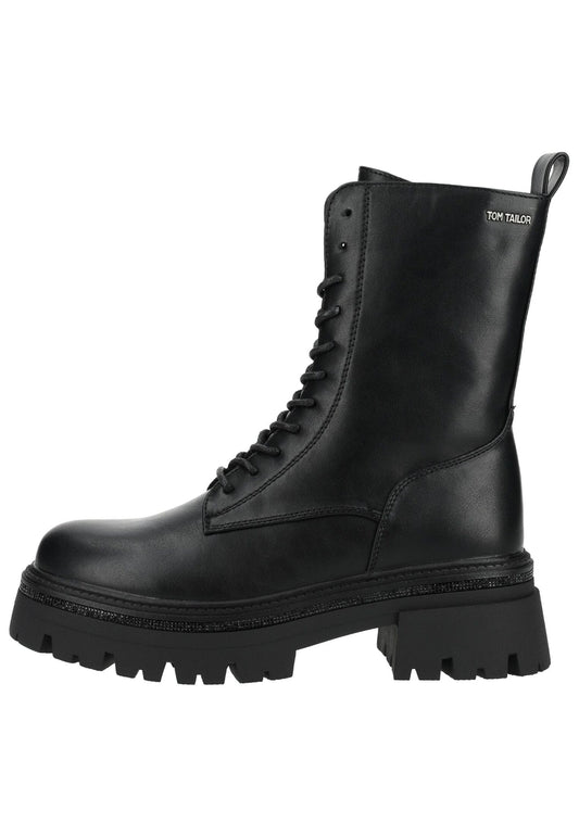Tom Tailor Stiefelette Lederimitat Schwarz