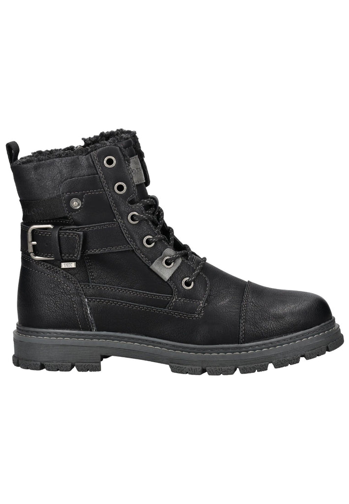 Tom Tailor Stiefelette Lederimitat Schwarz Warmfutter