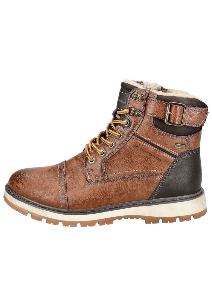 Tom Tailor Stiefelette Lederimitat/Textil Braun Warmfutter