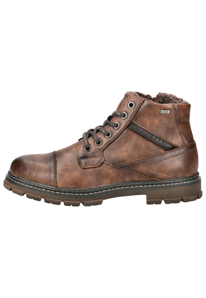 Tom Tailor Stiefelette Lederimitat/Textil Braun Warmfutter