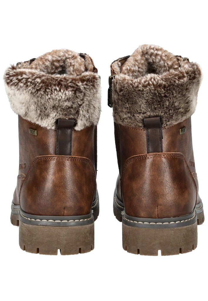 Tom Tailor Stiefelette Lederimitat/Textil Braun Warmfutter