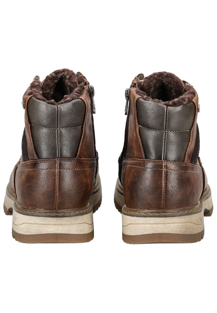 Tom Tailor Stiefelette Lederimitat/Textil Braun Warmfutter