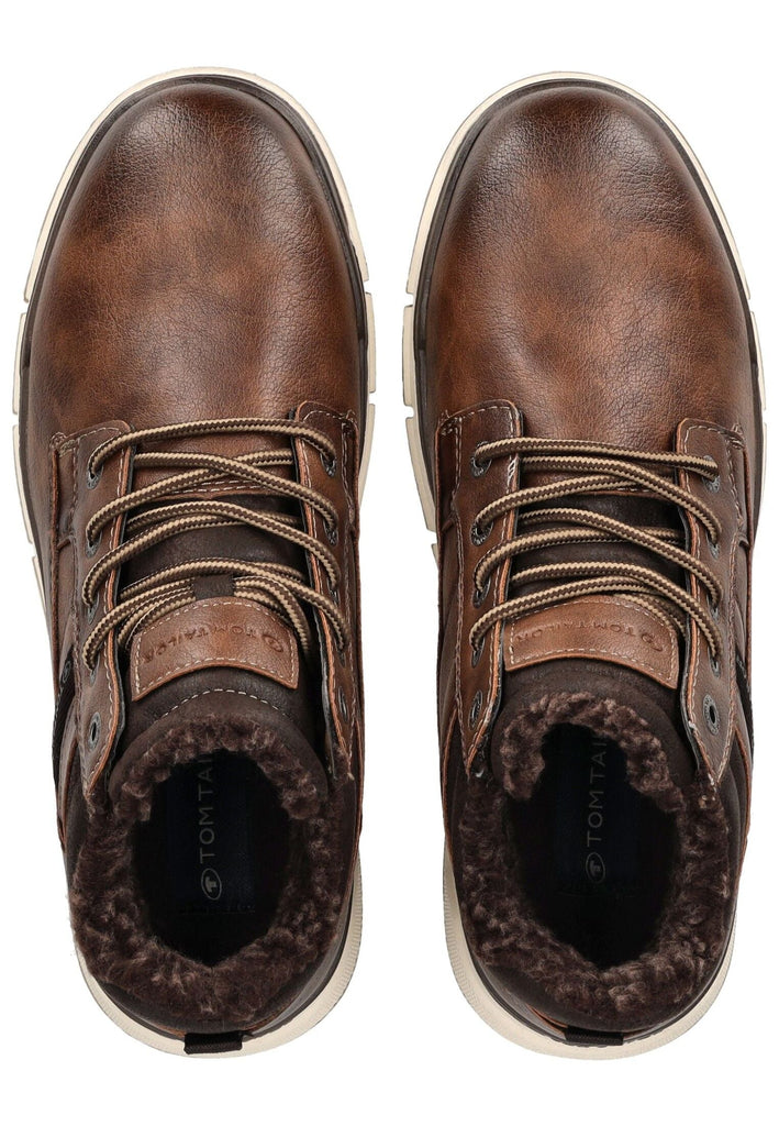 Tom Tailor Stiefelette Lederimitat/Textil Braun Warmfutter